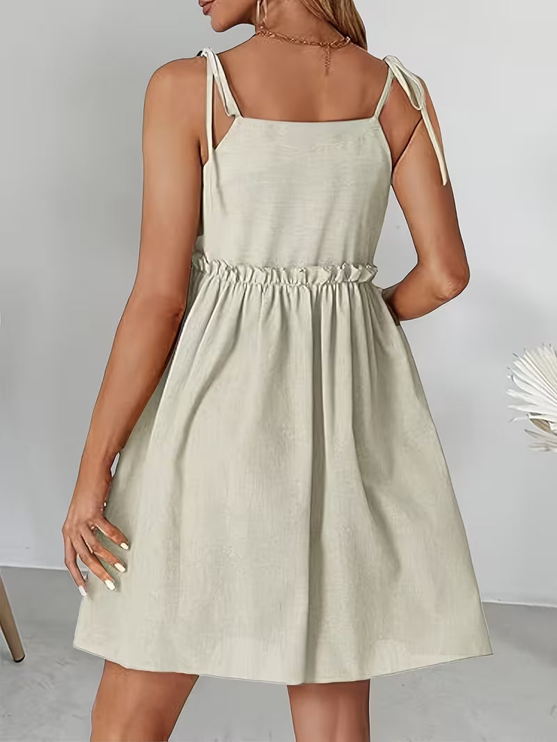 Y2K Sexy Beach Off-Shoulder Short Solid Dress