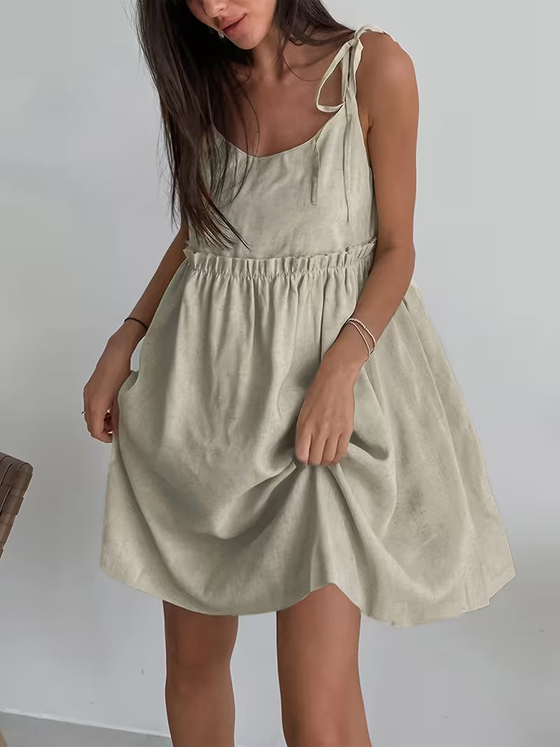 Y2K Sexy Beach Off-Shoulder Short Solid Dress