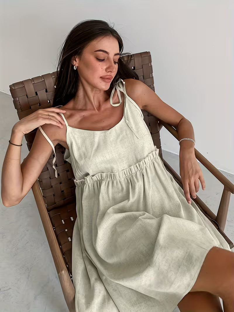 Y2K Sexy Beach Off-Shoulder Short Solid Dress