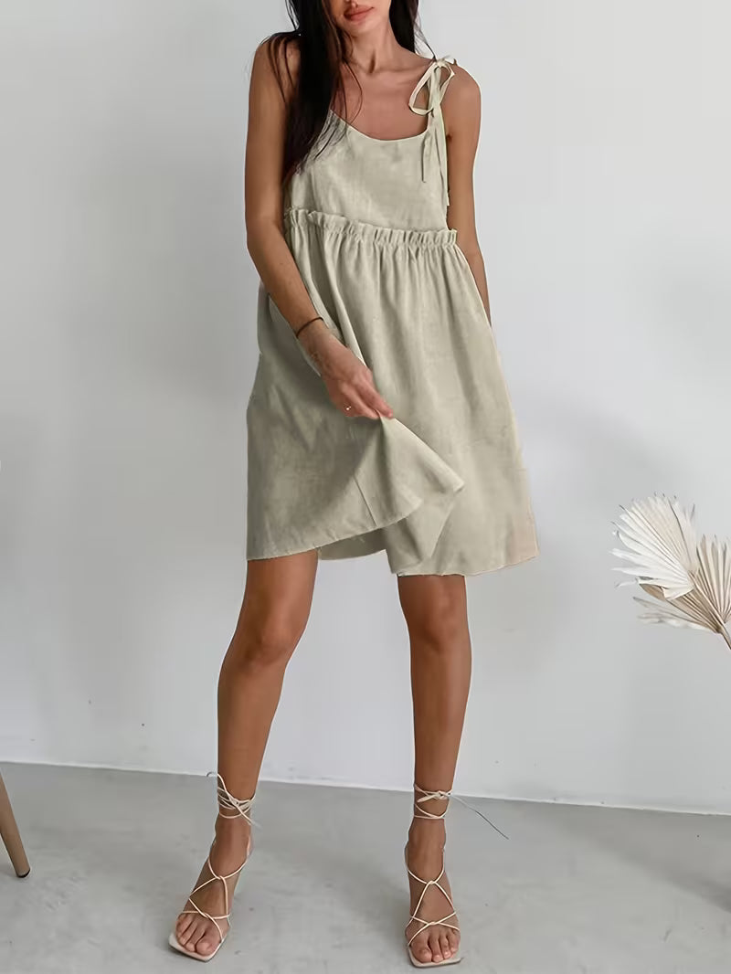 Y2K Sexy Beach Off-Shoulder Short Solid Dress